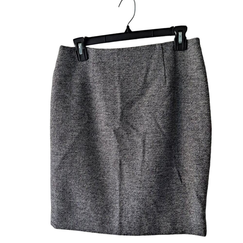 Barneys New York CO-OP Pencil Skirt 100% Wool Knee Length Gray Womens Size 4